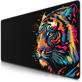 Ігровий килимок для миші CSL XXL Gaming Mousepad (900x400 мм), Alchemy Colour Tiger 2 — великий килимок на весь стіл для Razer, Logitech, Roccat