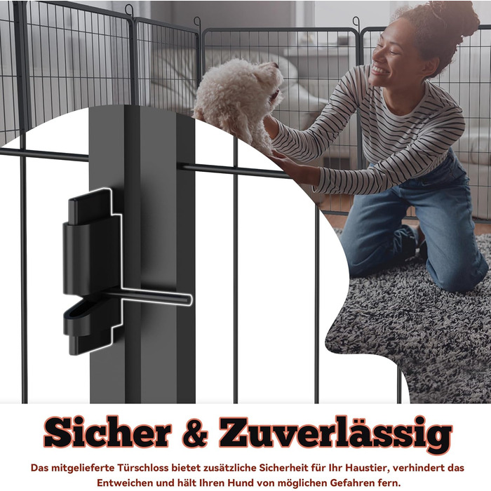 Забіг для цуценят Froadp 6-TLG, вольєр для собак, огорожа для цуценят 65x80 см, 6 елементів