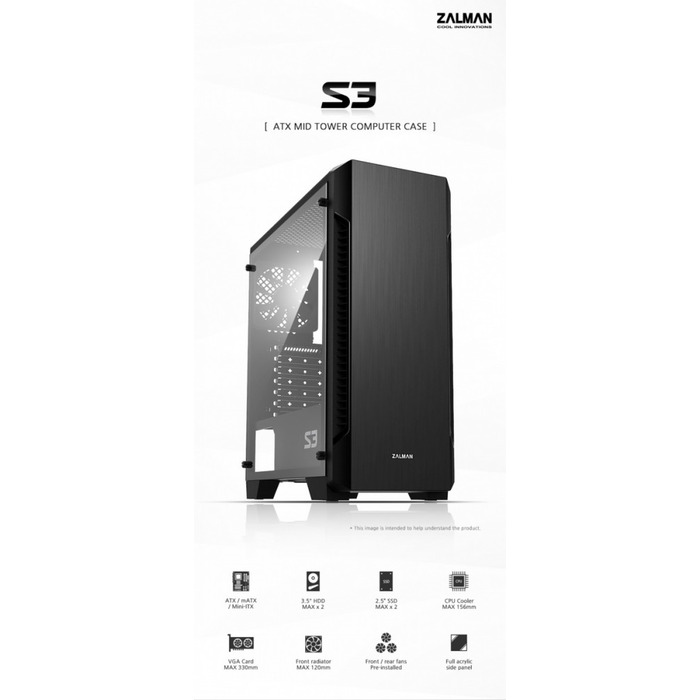 Корпус для комп'ютера Zalman S3 TG Midi Tower