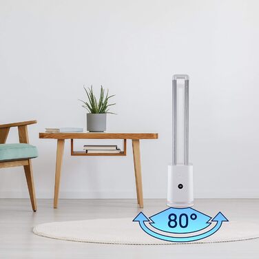 Вентилятор вежа Djive Flowmate Tower Arctic White з HEPA-фільтром, Wi-Fi, Alexa, пульт ДК