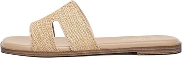 Сандалії жіночі Rihero шкіряні сліпони Raffia 39.5 EU, комфортні повсякденні