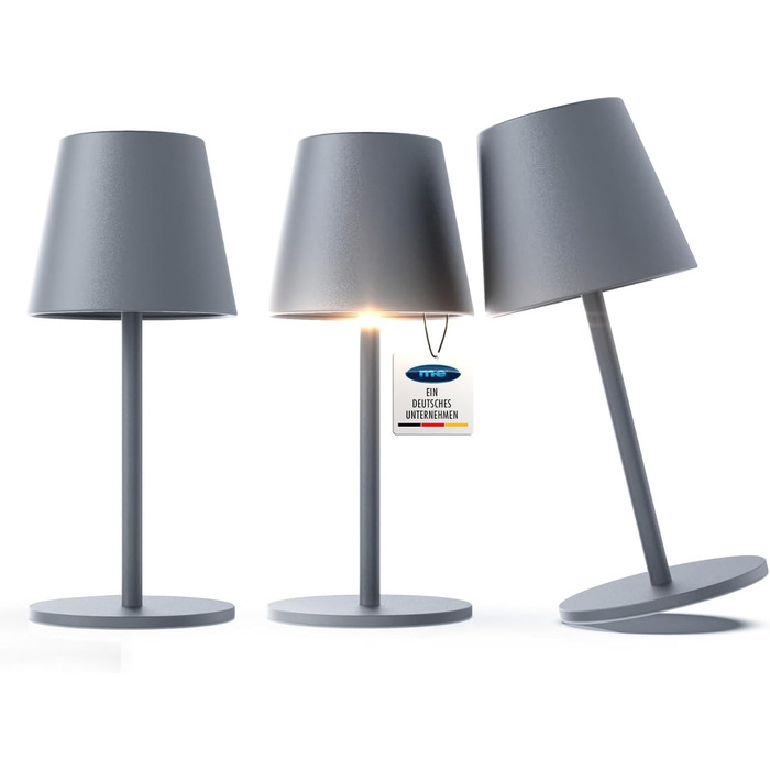 Набір LED-лампа на акумуляторі LUNA-80-W (3 шт.), диммування, бездротове живлення, сенсорне керування, 7 кольорів, регулювання висоти, 5200mAh, до 72 год роботи