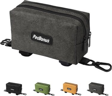 Диспенсер для збору відходів тварин PetBonus: водонепроникний контейнер для собачих екскрементів з 15 пакетиками (сірий)