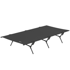 Розкладне ліжко Outsunny для кемпінгу, 200 x 100 x 36 см, з сумкою для перенесення. Гостьове ліжко на 120 кг, широке кемпінгове ліжко для дорослих. Складане ліжко для використання в приміщенні, на відкритому повітрі, в саду, для кемпінгу та подорожей. Чорний колір | Aosom