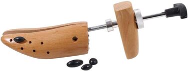 DELFA Buchenholz Schuhdehner 1 piece, shoe stretcher, shoe widener with 2-way metal mechanism, expandable in both width and length