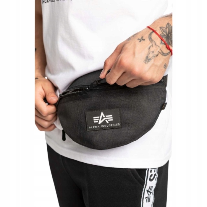 Поясна сумка Alpha Industries Rubber, чорна