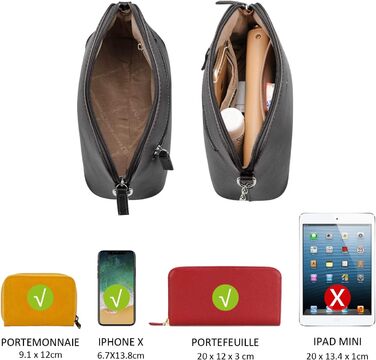 Сумка жіноча David Jones через плече, чорна: кросбоді, клатч, вечірня, повсякденна, зі шкіри PU, на ланцюжку