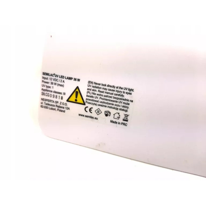 LED+UV лампа Semilac 24 Вт, біла