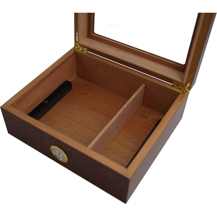 HUMANUS Humidor Desk I - Настільний вологозбережувач для сигар (50 шт.) з прозорою кришкою