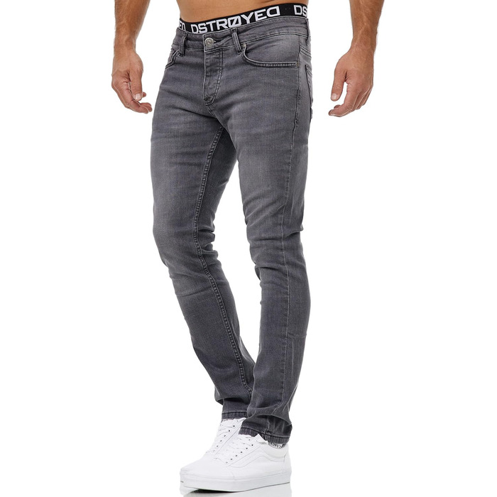 Чоловічі джинси Merish Slim Fit Stretch Denim 1512 сірі, 33W/32L