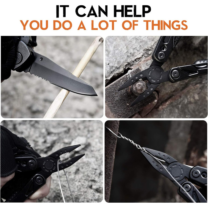 Мультитул 15 в 1: плоскогубці, кресало, свисток, ножиці, викрутка, замок, подарунок для чоловіків, DIY, батькові/татові, чоловікові, хлопцеві