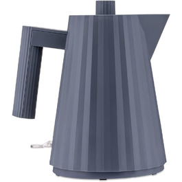 Alessi Plissé Electric Kettle - 1.0L, 2400W, Gray - Thermoplastic Resin, European Plug