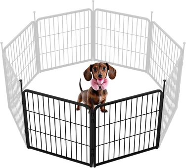 Вольєр для цуценят SunsGrove 60см, чорний, 2 частини, міцний, антикорозійний, без інструментів