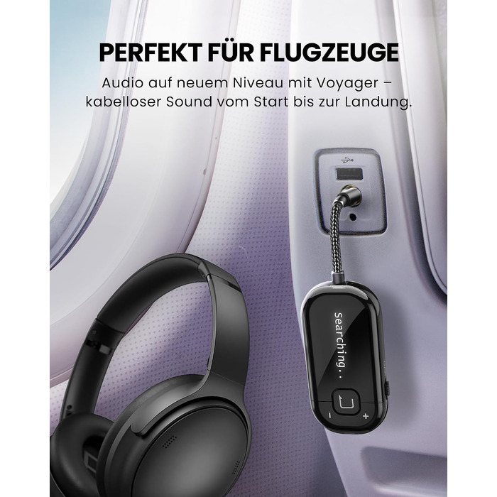 Bluetooth-адаптер для літака Avantree Voyager з підтримкою Auracast, чорний