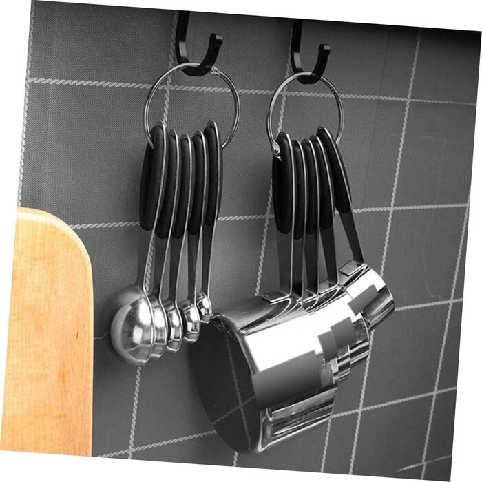 FBHappiness 1 Set Measuring Cup Tool, Stainless Steel Kitchen Cooking Spoon, Seasoning Spoon, Stainless Steel Flour, Practical Ingredient Spoon, Measures, Weight, Metal Dry Scoop