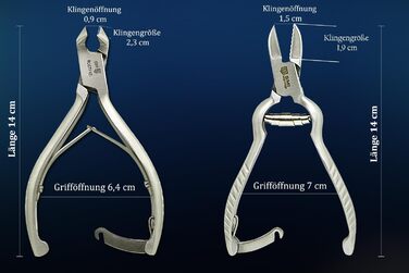 Професійний кусачки для нігтів SMI (2 шт.) для врослих та товстих нігтів, нержавіюча сталь, з чохлом для педикюру