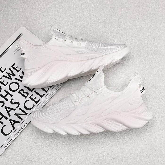 Жіночі кросівки для ходьби, бігу та трекінгу - EGMPDA. Легкі, дихаючі, білі (38 EU)