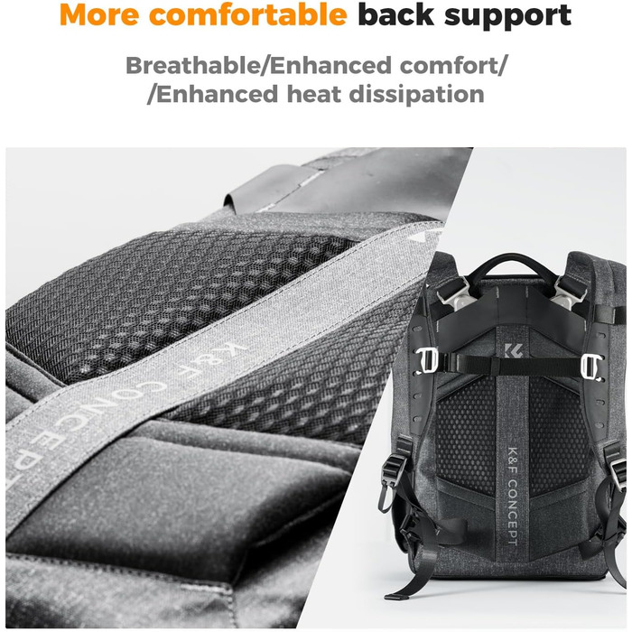 Рюкзак для камери K&F CONCEPT водонепроникний, для 2 камер та ноутбука 15.6