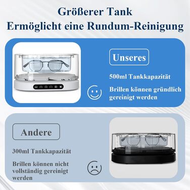 Ультразвукова мийка Minthouz 500мл з UV-очищенням - 5 режимів для ювелірних виробів, годинників, окулярів та протезів