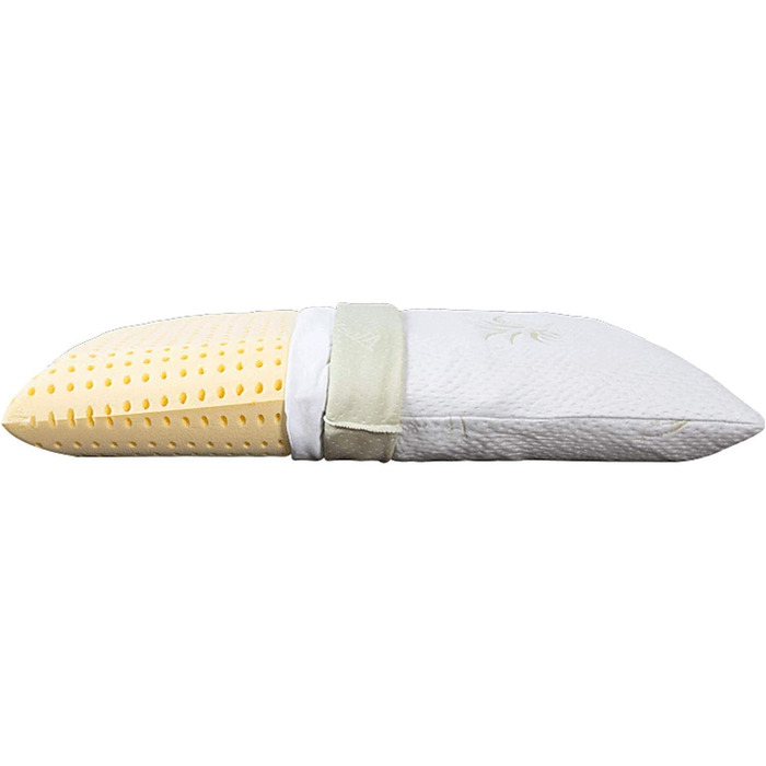 Подушка EVERGREENWEB 40x80 см, 9 см, ортопедична, 100% Memory Foam, знімний чохол алое вера та бавовна, для болю в шиї, медичний пристрій