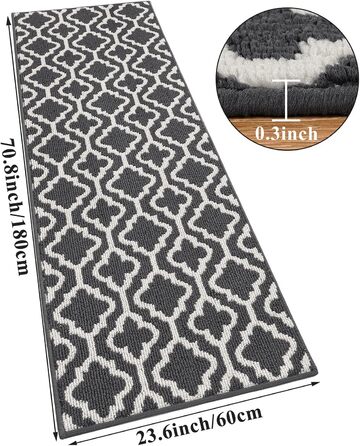 Килимок для підлоги SHACOS 80x120 см, антиковзаючі, для дому та вулиці, легко миється