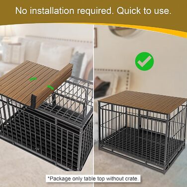 Насадка для переноски для собак з магнітами, алюміній, складана будка, декоративне зберігання, переноска для тварин, столик, горіх (тільки насадка) для переноски 91,4 см, для собак великих порід