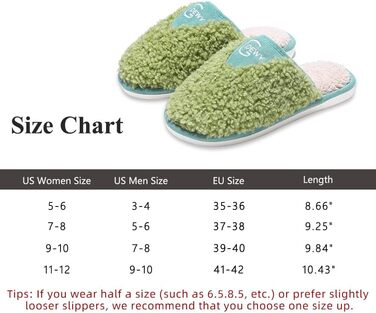 Тапочки зимові жіночі та чоловічі, плюшеві, теплі, м'які, зручні, з пам'яттю форми, антиковзаючі, зелені (37.5/38.5 EU)