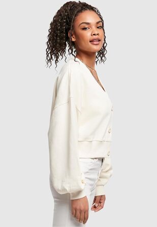 Кардиган жіночий Urban Classics Oversized з органічної бавовни, Short Terry, розмір 3XL, колір Whitesand