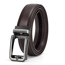 Чоловічий шкіряний ремінь Suosdey з автоматичною пряжкою, без отворів, ширина 30 мм, для ділових костюмів, джинсів та штанів, регульований, для талії 91-100 см