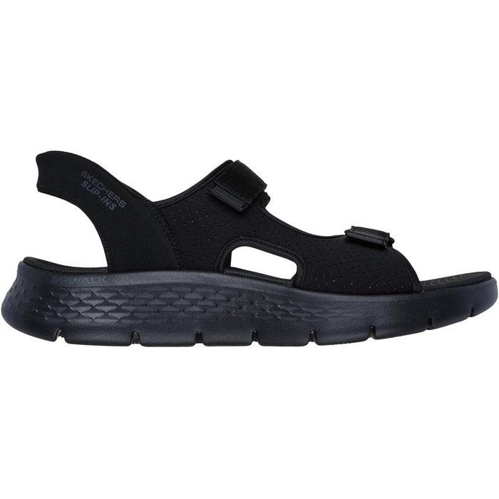 Сандалі Skechers Go Walk Flex чоловічі, 47 EU, чорно-лаймові, текстиль