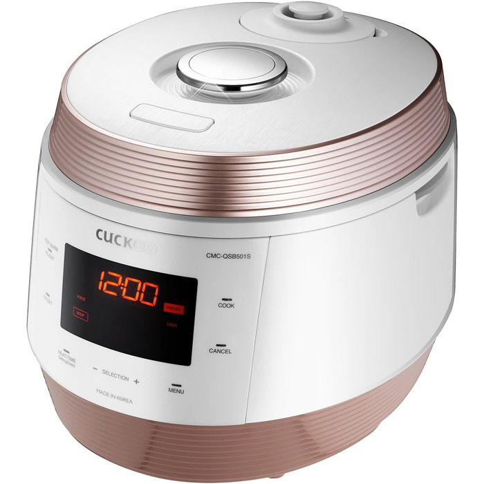 Мультиварка CUCKOO CMC-QSB501S iCook Q5 Premium з антипригарним покриттям, 4.75 л, 8-в-1, з голосовим керуванням та 3D нагріванням