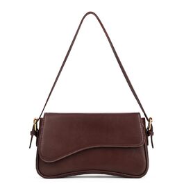 Сумка жіноча через плече з екошкіри, вінтажна Saddle Bag, коричнева. З 2 знімними ремінцями