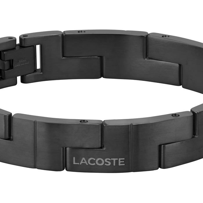 Браслет Lacoste CATENA чоловічий з застібкою-кнебелем, нержавіюча сталь, чорний