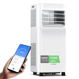 Мобільний кондиціонер Comfee Breezy Cool Pro 2.0 (7000 BTU, 2kW) з Wi-Fi, охолодження, вентиляція, осушення, для кімнат до 68 м³
