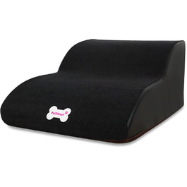 Сходинки для домашніх тварин Galatée знімні, 3-ступінчасті, чорного кольору, знімний водонепроникний чохол на блискавці