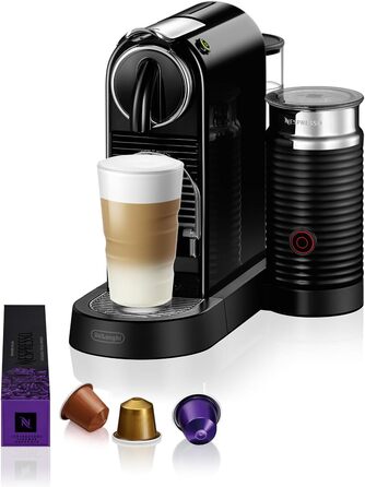 Кавомашина Nespresso De'Longhi Citiz EN267.BAE з капучинатором, енергозберігаюча, 1710 Вт, 1 л, чорна