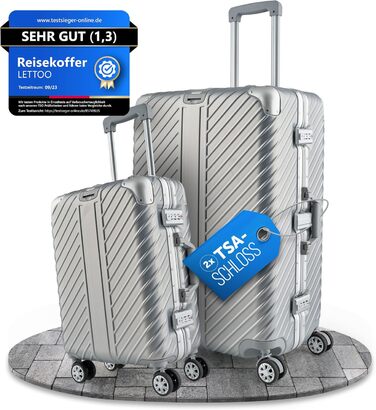 Чемодан ручної поклажі 55x40x20 з алюмінієвим каркасом | Валіза на колесах - Міцний ролер з кріпленням для ноутбука [ВОДОНЕПРОНИКНИЙ] з захистом кутів (ручна поклажа 20 дюймів)