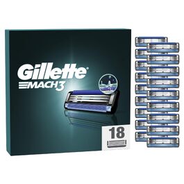 Смінні касети для бритви Gillette Mach3, набір 18 шт, чоловічі леза для вологого гоління