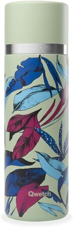 Qwetch Stainless Steel Thermos Flask - 750ml Insulated Bottle & Thermos with Recycled Stainless Steel Cup - 24h Cold & 12h Hot - Leakproof, BPA-Free & Perfect for Coffee & Tea - Brushed Stainless Steel (750 ml, Bahia)