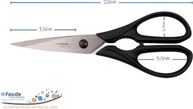 Професійні кухонні ножиці Faude 20 см, чорні
