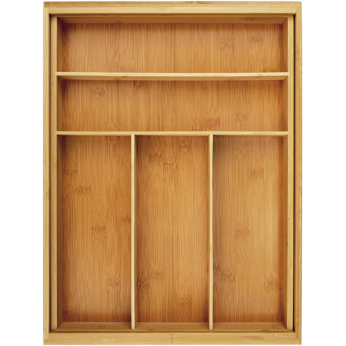 Органайзер для столових приборів Gräwe з бамбука для кухонних шухляд, змінний, розсувний (36.5-56.5 см)