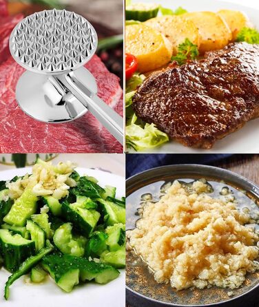 Кліпер для м'яса Aliglow: молоток-кухонний інструмент для приготування стейків, м'яса та птиці (22 см)