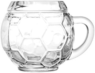 Пивний кухоль Stölzle Oberglas Fußball 0.4л, 6 шт. – Футбольний дизайн, з ручкою, міцне скло, для пива, можна мити в посудомийці