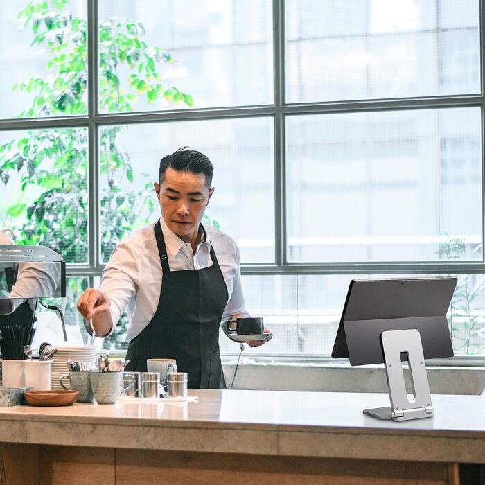 Кріплення Kensington для Surface Pro & Go: ергономічна підставка для планшетів, сумісна з Microsoft, з неслизьким дном, для офісу та в дорогу, K58277WW