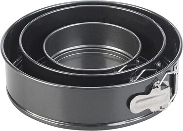 Набір форм для випічки Rosenstein & Söhne (3 шт.) з антипригарним покриттям, діаметр 12/17/21 см. Форми для тортів, набір круглих форм для випічки, ідеально для дня народження