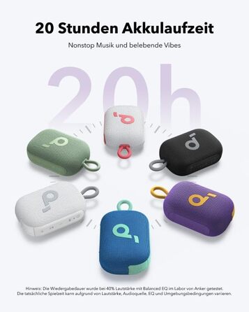 Soundcore Anker Select 4 Go: Портативна Bluetooth колонка, IP69, 20 годин роботи, плаваюча, фіолетова