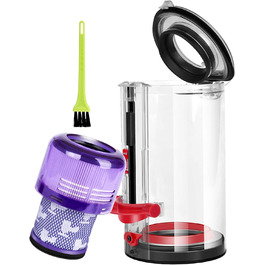Dyson V11 V15 Dust Bin & Filter Replacement Parts - Compatible with SV14, SV15, SV17, SV22, SV28 - Fits Part Numbers 970050-01 & 965443-01