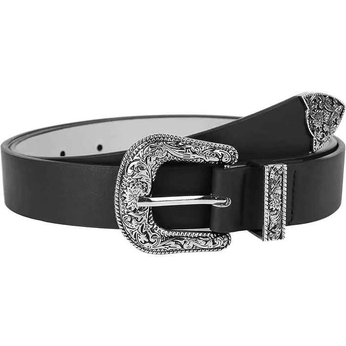 Жіночі шкіряні ремені JowTreex у стилі вестерн з квітковою пряжкою, вінтажний пояс