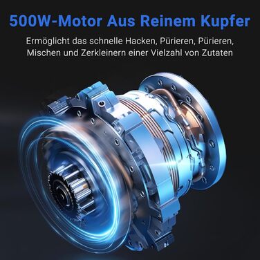 М'ясорубка електрична AMZCHEF для дому з 3 насадками, пристроєм для ковбас та набором кубе | Ідеально для фаршу, ковбасок та домашньої кухні (Сірий)