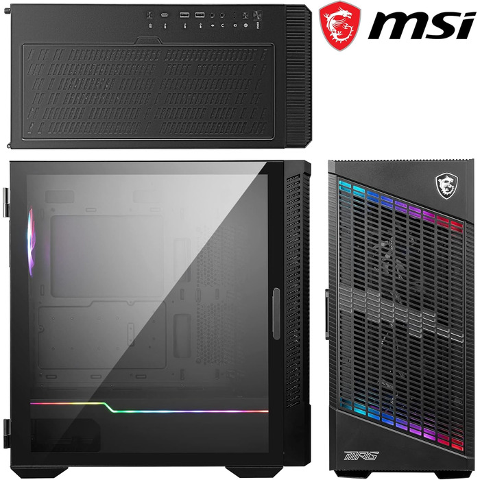 Корпус ПК MSI MPG VELOX 100P AIRFLOW Mid-Tower: підтримка E-ATX, скло, Airflow, Mystic Light, 2x 360mm кулер